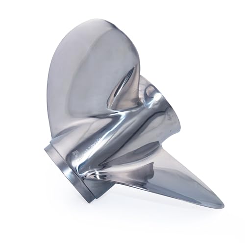Image of CAPTAIN Boat Propeller fit Yamaha 115p 60 75 90 100 115 130 HP Outboard Engines, Stainless Steel 15 Spline Tooth Prop, RH, OEM