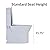 WinZo Small 23 inch One Piece Toilet with 10 inch Rough-in Compact For Compact Short Bathroom,White with Golden Button