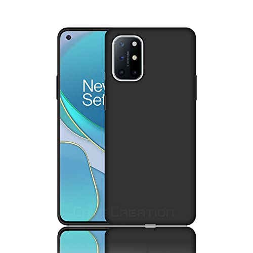 Image of Case Creation Compatible with Oneplus 9 2021 Back case, Oneplus 9 Slim Flexible Smart Look case with 360 Camera All Angle Protection (Pure Black)
