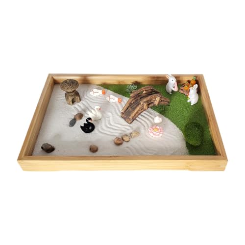 Wswqop Areia jardim kit acessórios de mesa decoração para casa, trabalhada, decorativo, ornamento ba