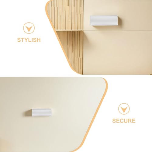 Plaques de porte incurvées en aluminium 21x8 cm lot de 2 plaques argentées - 4
