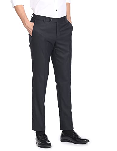 Image of Arrow Men's Casual Trousers - Regular Fit Chino Pants, Ankle Length Men Trousers for Office & Regular Wear