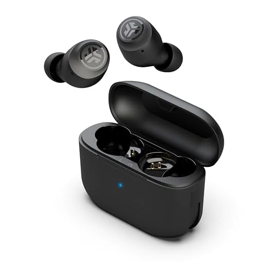 JLab Go Air Pop True Wireless Bluetooth Earbuds + Charging Case, Black, Dual Connect, IPX4 Sweat Resistance, Bluetooth 5.1 Connection, 3 EQ Sound Settings Signature, Balanced, Bass Boost