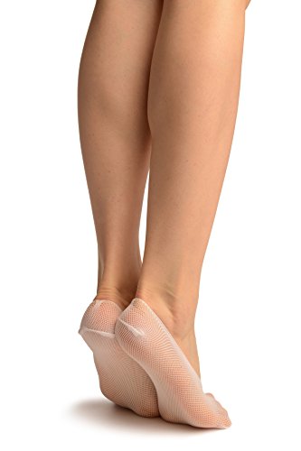 LissKiss White Fishnet Footies - Footsies Socks4