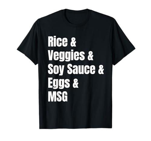 Recette Amusante de liste d'ingrédients du Riz Frit T-Shirt