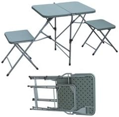 Palm Springs Folding 2 Man Picnic Set with Table and Seats White