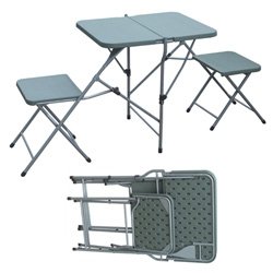 Palm Springs Folding 2 Man Picnic Set with Table and Seats White