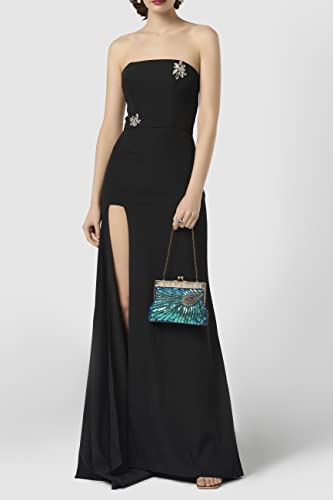 Image of BABEYOND 1920s Flapper Peacock Clutch Vintage Gatsby Sequined Evening Handbag Beaded Bag