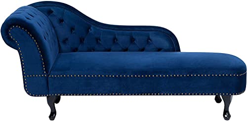 Image of Lazy Couch and Reclining Sofa /Recliner Chaise Longue /Fabric recliners /for Bedroom /Living Room /Office Reception Recliner Lounge Sofa and Armchair (Blue 1)
