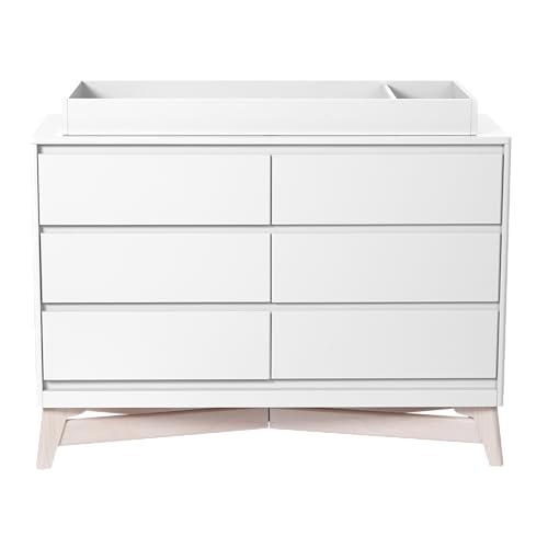 Little Seeds Pala 6-Drawer Dresser, True White/Whitewash