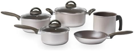 Jogo de Panelas Brinox 5 Peças Ceramic Life Nevada Champanhe