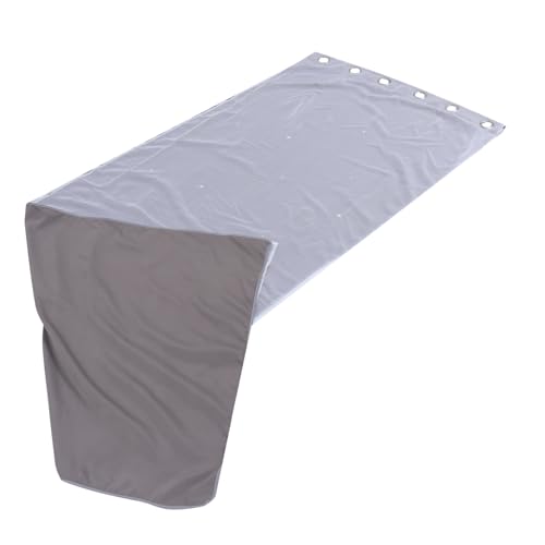 SMASOLO Cortinas Opacas Dobles con Estrellas Huecas Tela y Visillo sin Ganchos para Dormitorio y Salón Gris