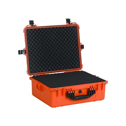 Image of MEIJIA All Weather IP67 Waterproof Hard Camera Case,Hard Protective Case,Hard Case with Customizable Foam,Fit Use of Drones,Camera,Equipments,Pistols(Orange,20.62 x16.85x8.11inches)