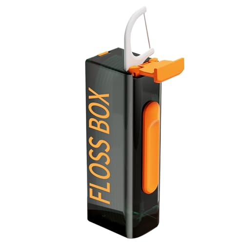 Dispensador de selección de hilo oral: caja de selección de cajas de hilo dientes, dispensador de pop automático, soporte de viaje de hilo | Soporte de hilo de tamaño de viaje com
