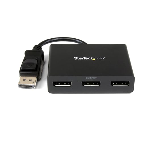 3-Port DisplayPort 1.2 Splitter, DisplayPort to 3x DP Multi-Monitor Adapter, Dual 4K 30Hz and 1080p 60Hz Computer MST Hub, Windows Only () - StarTech.com MSTDP123DP