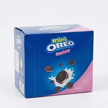 OREO Mini Choco Sandwich Biscuits, Strawberry Cream Filling, By febora, Bite-Sized Snack, Multipack Box, 204g-image-48
