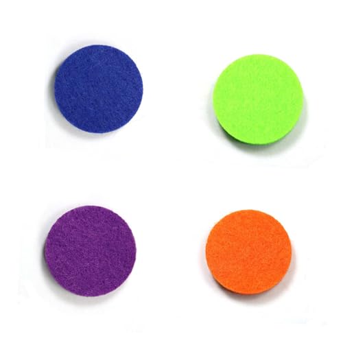 CHILDWEET 100pezzi Feltro Assorbente Per Collane Diffusore Oli Essenziali Colori Misti Cuscinetti Sostitutivi Spessi e Riutilizzabili Per Pendente