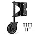 HILLMASTER 4 Inch Gate Wheel Gate Caster Kit with Spring Loaded for Wooden Fences, Heavy Duty Gate Helper Wheel Gate Support Wheel for Vinyl Swing Gates, Black