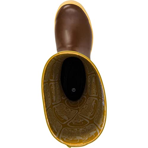 Xtratuf Women's Salmon Sisters 15In Legacy Non-Marking Slip-Resistant Waterproof Neoprene Rubber Rain Boots, Brown/Tin Fish, 9 #TOP5