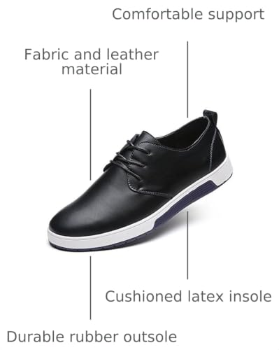 Image of ZZHAP Men's Casual Oxford Shoes Breathable Flat Fashion Sneakers