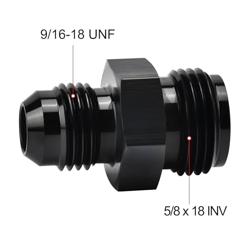 EVIL ENERGY 6AN Male to 5/8 x 18 Inverted Flare Thread Fitting Adapter Straight 2Pcs