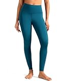 Colorfulkoala Women's High Waisted Tummy Control Workout Leggings Full Length Ultra Soft Yoga Pants 28' (L, Dark Teal)