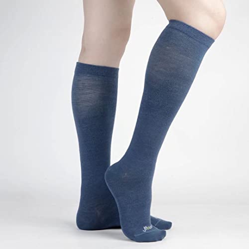 ja vie Lightweight Merino Wool Comfy Compression Socks Graduated 15-20mmHg Knee High Stockings for Women & Men Running4