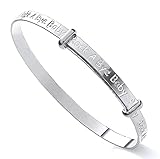 Old English Jewellers Sterling Silver Rock A Bye Baby Expanding Baby Bangle- Gift Boxed