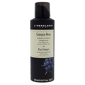 Black Juniper Energising Shaving Foam by LErbolario for Men – 6.7 oz Shave Foam