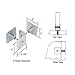 C.R. LAURENCE PB010PS CRL Polished Stainless Bullet Resistant Protective Barrier System Top or Mid-Mount Buttress or Baffle Clamp