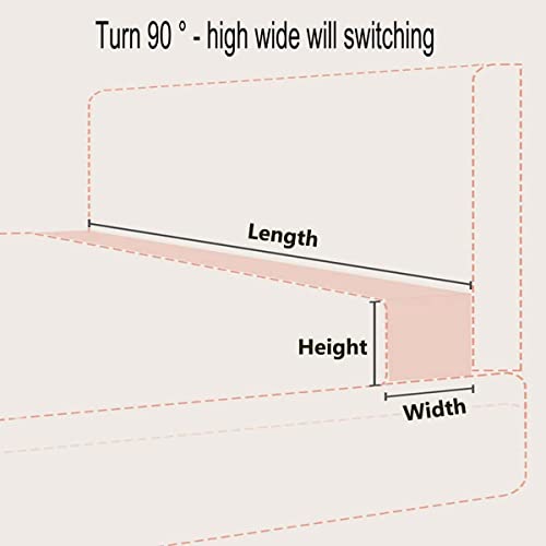 Custom Size Bed Gap Filler Foam Close The Gap Between Mattress and Headboard, Rectangle Bolster Long Armrest Mattress Pillow with Removable Cover,