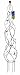 Gardman R524 Nature Metal Pot Obelisk, 10.23" Wide x 47.24" High