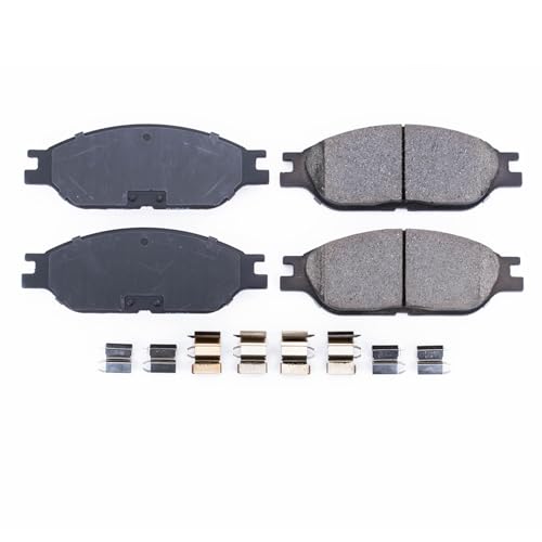 Image of PowerStop Front Brake Pads for Ford Windstar 1999-03 - Z17 Ceramic Brake Pads with Installation Hardware, 17-803