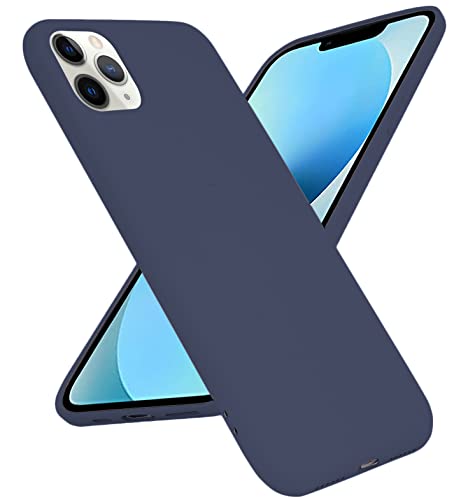 Image of DIZORO Silicone Back Case for iPhone 11 Pro, Soft-Touch Phone Microfiber Silicone Back Cover for iPhone 11 Pro - Navy
