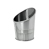 G.E.T. MC-34-SS 3.5' Angled Stainless Steel French Fry Cup