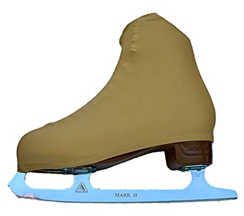 Ice Fire 1 Pair Skate Boot Covers | Durable Boot Protector for Ice/Figure/Roller Skate | Universal Size | Skating Accessory- Beige
