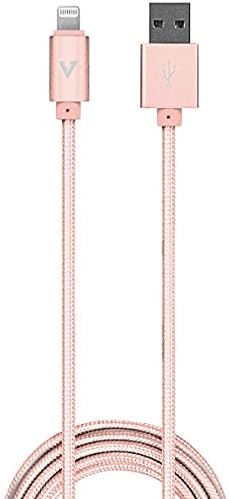 12 FT Longest 2 Pack Pink/Rose Gold MFi Certified Lightning Cable Nylon Braided USB Long iPhone Charger for Apple iPhone 14 Pro Max, 13, 12, 11/Mini/XR, XS, X, 8, 7, iPad, Airpods - Updated