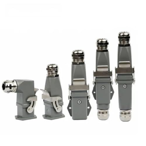HDC HA 10A plug aéreo rectangular de 6 pines con socket industrial para cables eléctricos 4
