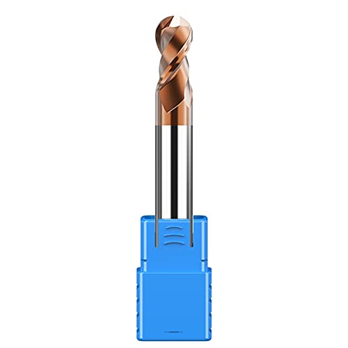 SUOFEILAIMU-PHONE CASE Metal HRC55 2 Flutes Carbide End Mill Coated Tungsten Steel R0.5-R6mm Ball Nose Milling Cutter CNC Machining Cutting Tools (Dimensions : R4X60X8D)