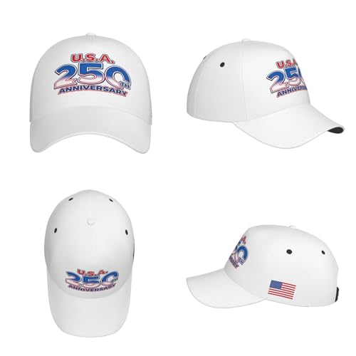 Image of USA Flag Baseball Cap American Patriotic Trucker Hat Father Dad Mother Mom Adjustable Sportswear Hat for Men Women Adults