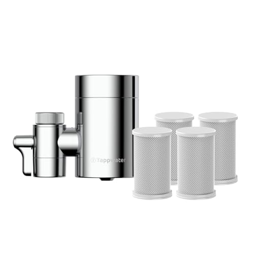 Tappwater EcoPro SMR – Filtro grifo con 6 etapas y Swedish Mineral Rock. Filtra + 100 sustancias y añade minerales esenciales para agua pura y saludable. Filtro con tecnología exclusiva. Pack anual