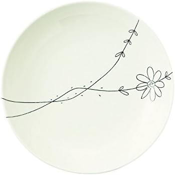 Flower Line: Lightly 8.7 inches (22 cm) Round Plate (Blue) (Cafe/Tableware/Mino Ware/Fashion/Japanese Tableware/Made in Japan/Made in Japan/Ceramic/Lightweight/Light/Wrappable)