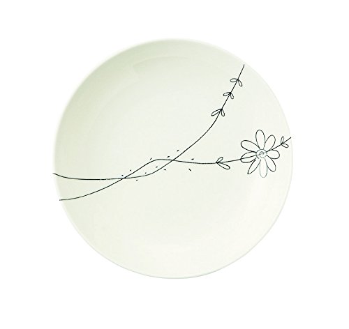 Flower Line: Lightly 8.7 inches (22 cm) Round Plate (Blue) (Cafe/Tableware/Mino Ware/Fashion/Japanese Tableware/Made in Japan/Made in Japan/Ceramic/Lightweight/Light/Wrappable)
