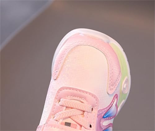 Betadog Girls Glitter Sneakers Lightweight Kids Tennis Shoes Kids Athletic Shoes Youth Girls Slip-On Athletic Sneakers (Pink-2, 12)2