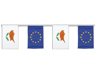 Guirlande d'amitié Chypre Union européenne UE 6 m drapeau fanion