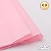 PMLAND Pink Tissue Paper 26 x 20 Inches – 60 Sheets Large Size Wrapping Paper Bigger Than Standard 14 x 20 for Gift Wrap Bags Boxes Crafts and Decorations
