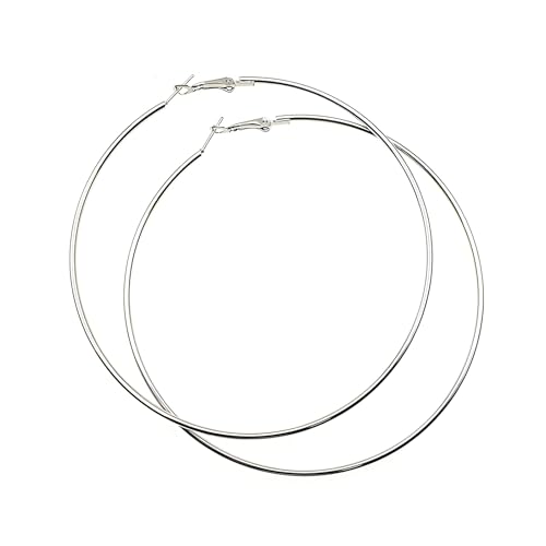 Hypoallergenic Big Hoop Earrings for Women Men - 10cm Lightweight Geometric Thin Circle Earrings Nickel-Free Statement Ear Jewelry