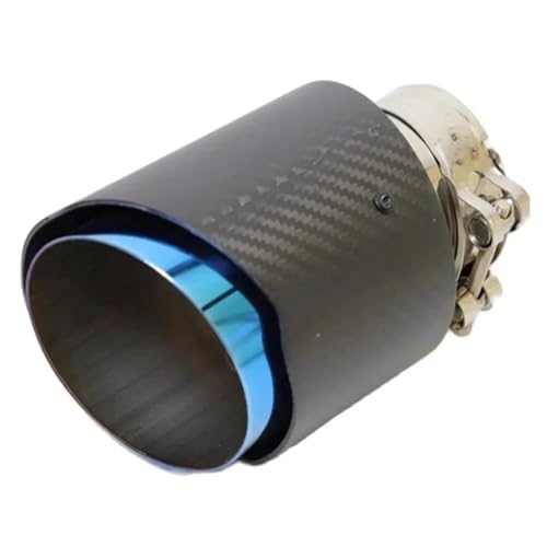 Embout pot d'échappement universel thermique en fibre de carbone mat entrée 51mm