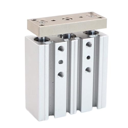 Vérin pneumatique triple tige 80mm double effet aimanté