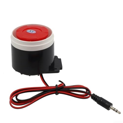Alarma de sirena de 120 dB de 12 V 24 V CC, alarma electrónica de sonido para seguridad de hogares con potencia de salida de 15-20 W, adecuada para sistemas de alarma de uso en interiores (12 V)